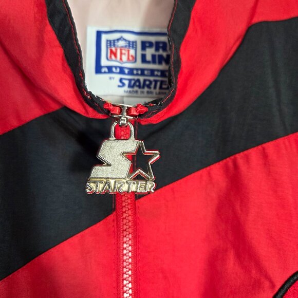 Vintage 90s NFL San Francisco 49ers Starter Pro Line Windbreaker Jacket - Picture 7 of 10